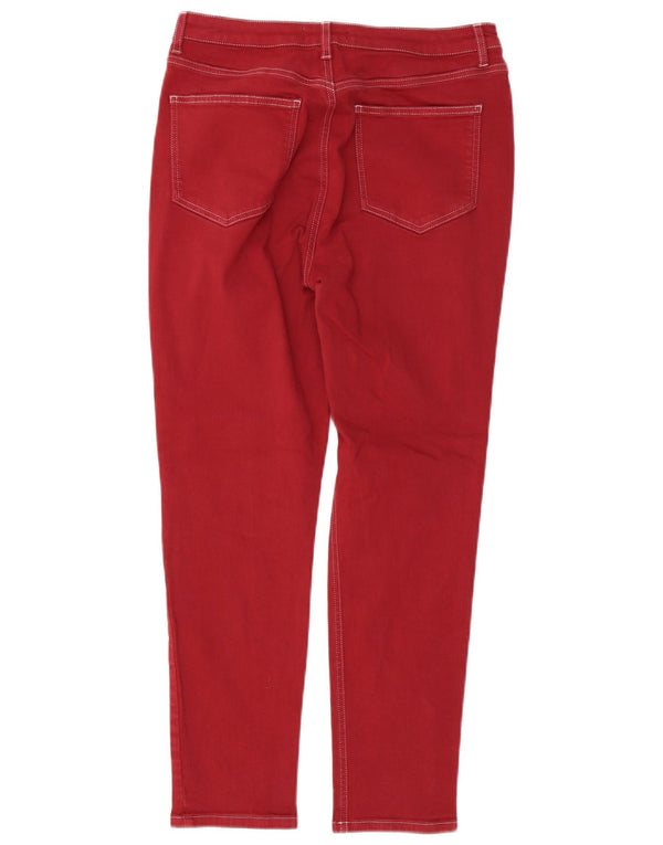 MINT VELVET Womens Slim Jeans UK 14 Large W32 L26 Red Cotton