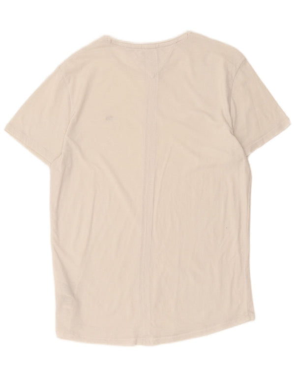 Tommy Hilfiger Mens Slim Fit T-Shirt Top Small White Cotton
