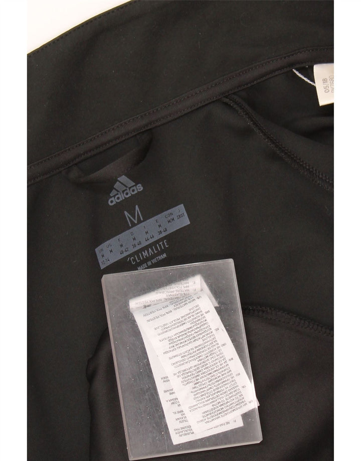 ADIDAS Womens Climalite Tracksuit Top Jacket UK 12/14 Medium Black