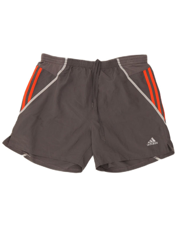 Adidas Mens Swimming Shorts Medium Grey Colourblock Polyester