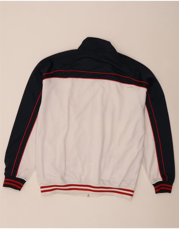 Kappa Mens Tracksuit Top Jacket 2XL White Colourblock Polyester