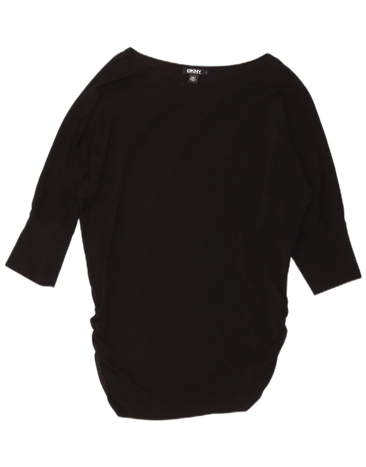 DKNY Womens Batwing Tunic Dress UK 16 Large Black Viscose