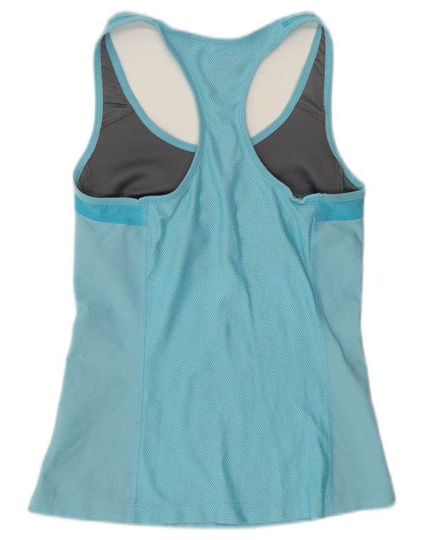 Nike Womens Graphic Vest Top UK 8 Small Blue Colourblock