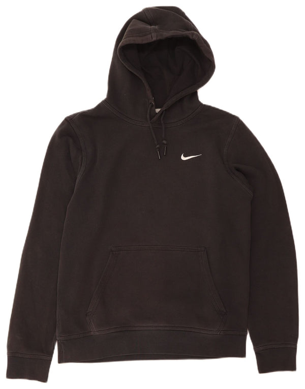 NIKE Mens Hoodie Jumper Small Black Cotton