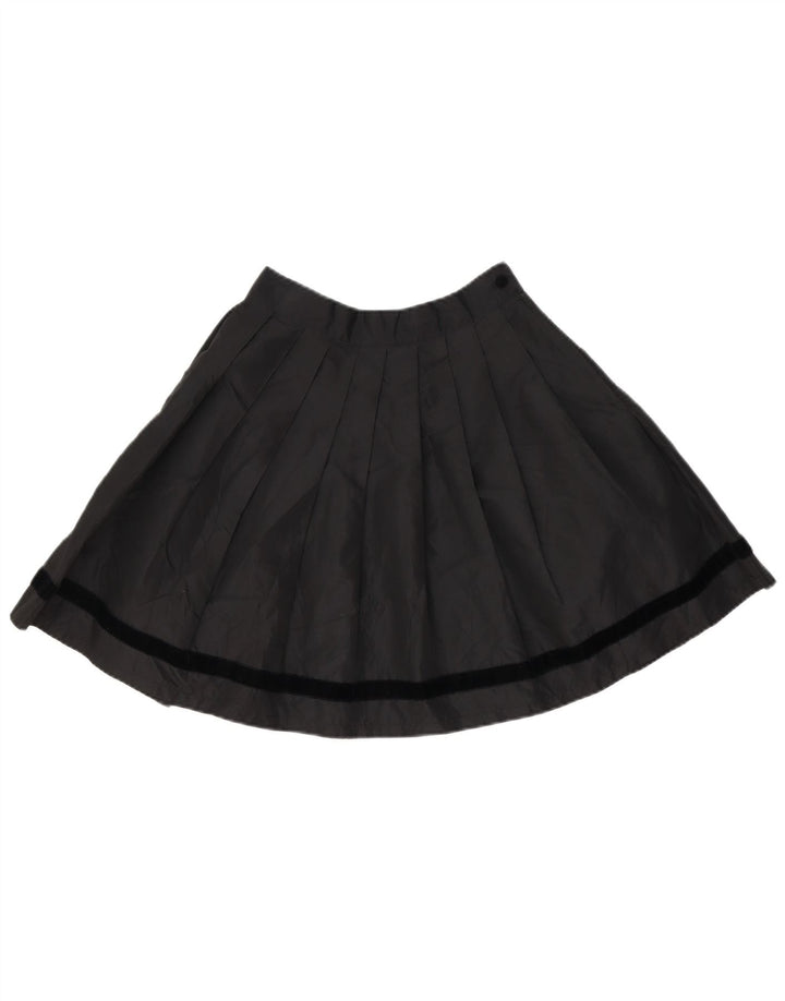 STEFANEL Womens High Waist Mini Pleated Skirt IT 42 Medium W26  Black