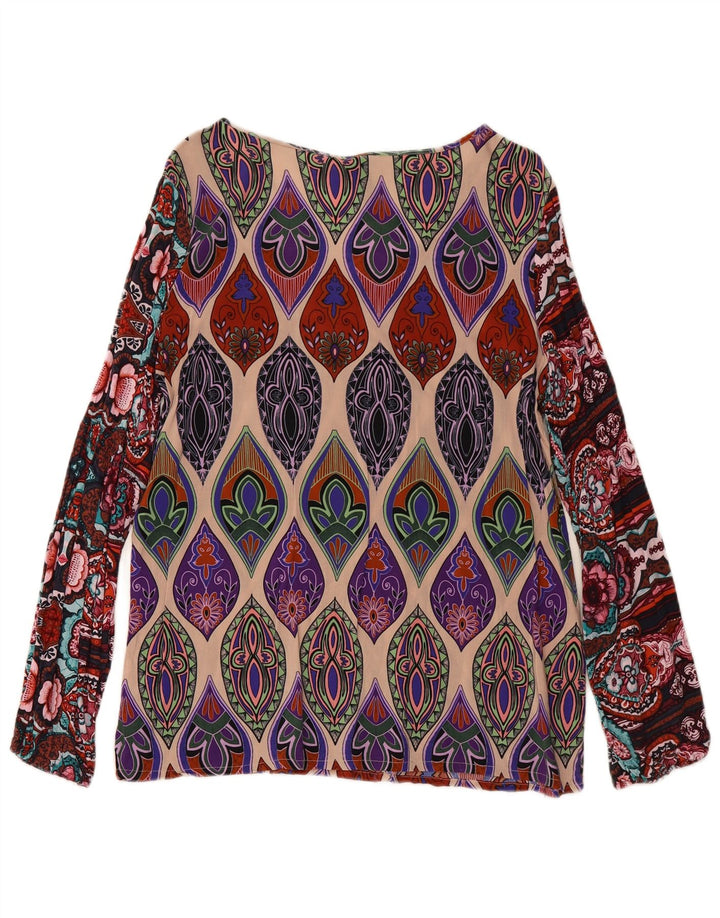 DESIGUAL Womens Long Sleeve Blouse Top UK 18 XL Multicoloured Paisley