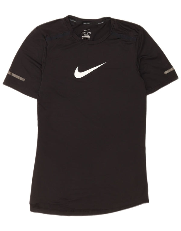 Nike Mens Dri Fit Graphic T-Shirt Top Small Black Polyester