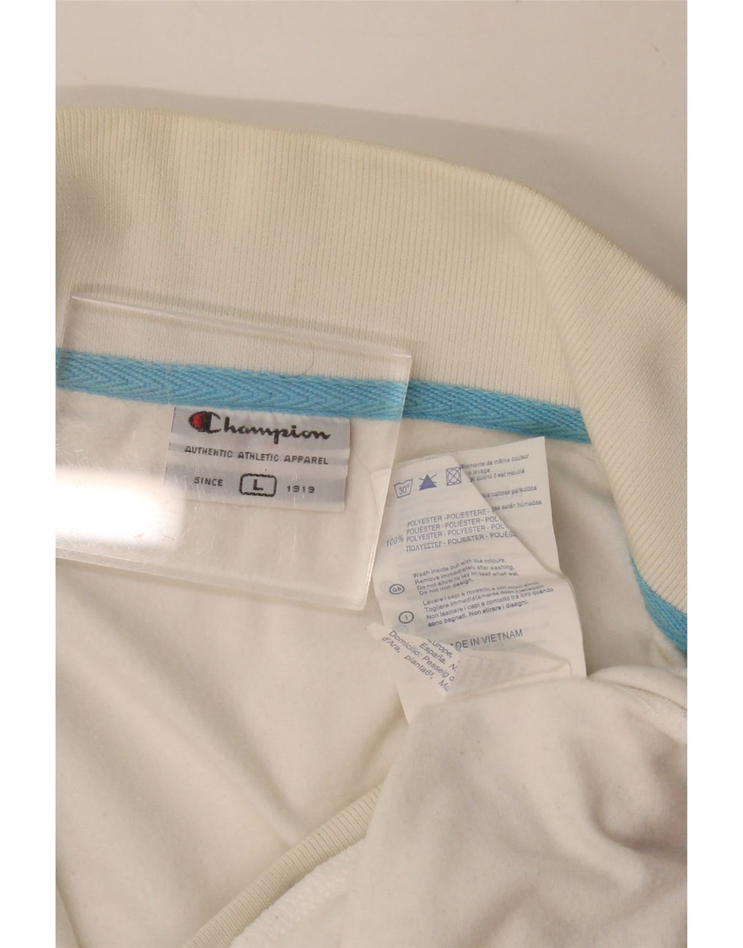 CHAMPION Womens Tracksuit Top Jacket UK 16 Large White Colourblock