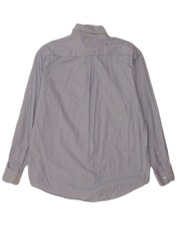 Tommy Hilfiger Mens Shirt Medium Blue Pinstripe Cotton