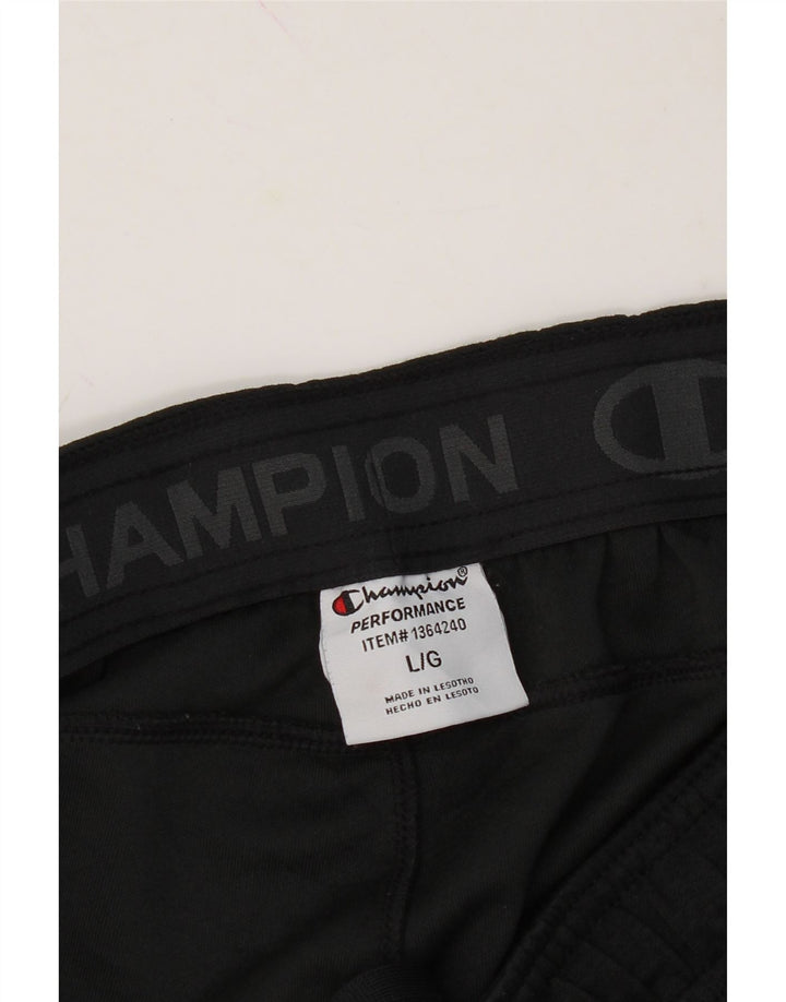 CHAMPION Mens Tracksuit Trousers Joggers Large  Black Polyester Vintage Champion and Second-Hand Champion from Messina Hembry 