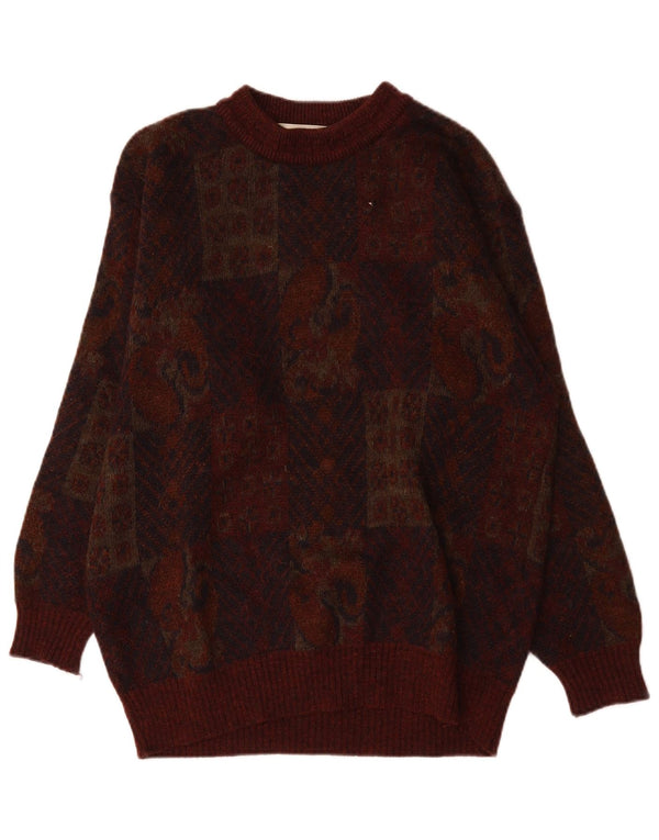 Marks & Spencer Mens St. Michael Crew Neck Jumper Sweater Medium Burgundy
