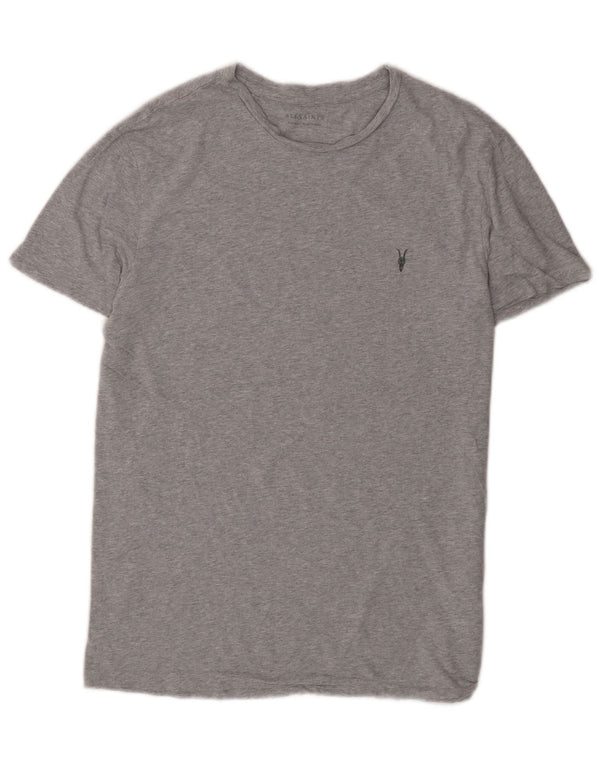 All Saints Mens T-Shirt Top Small Grey Cotton