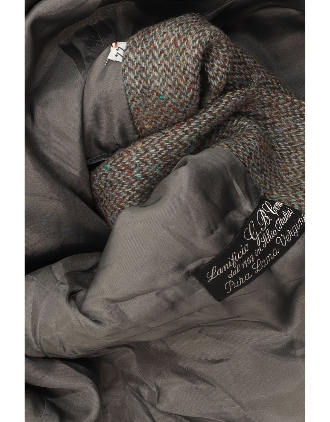 LANIFICO CAMPORE Womens 2 Button Blazer Jacket IT 44 Medium Brown Chevron