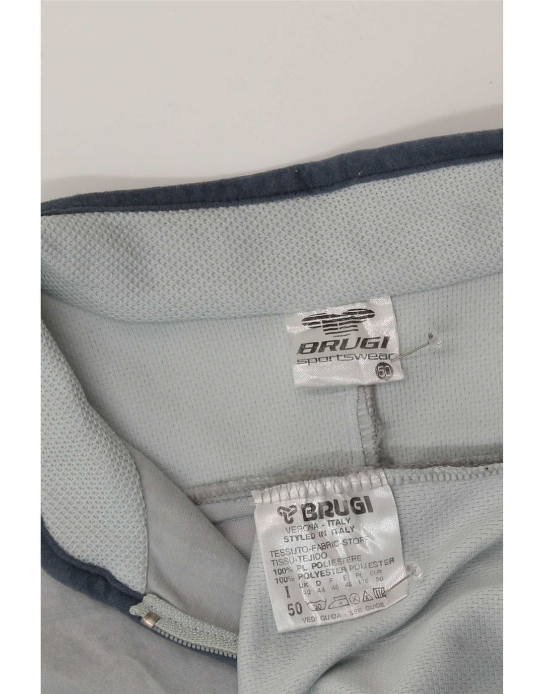 Brugi Mens Tracksuit Top Jacket IT 50 Medium Grey Colourblock Polyester
