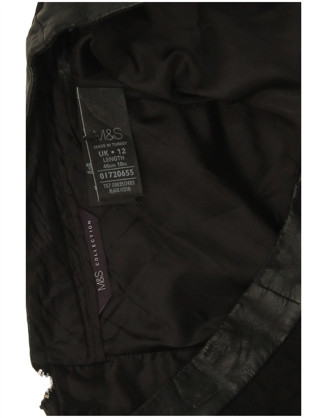 Marks & Spencer Womens Mini Skirt UK 12 Medium W30 Black Argyle/Diamond