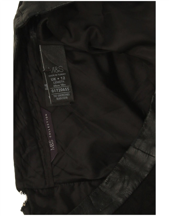Marks & Spencer Womens Mini Skirt UK 12 Medium W30 Black Argyle/Diamond