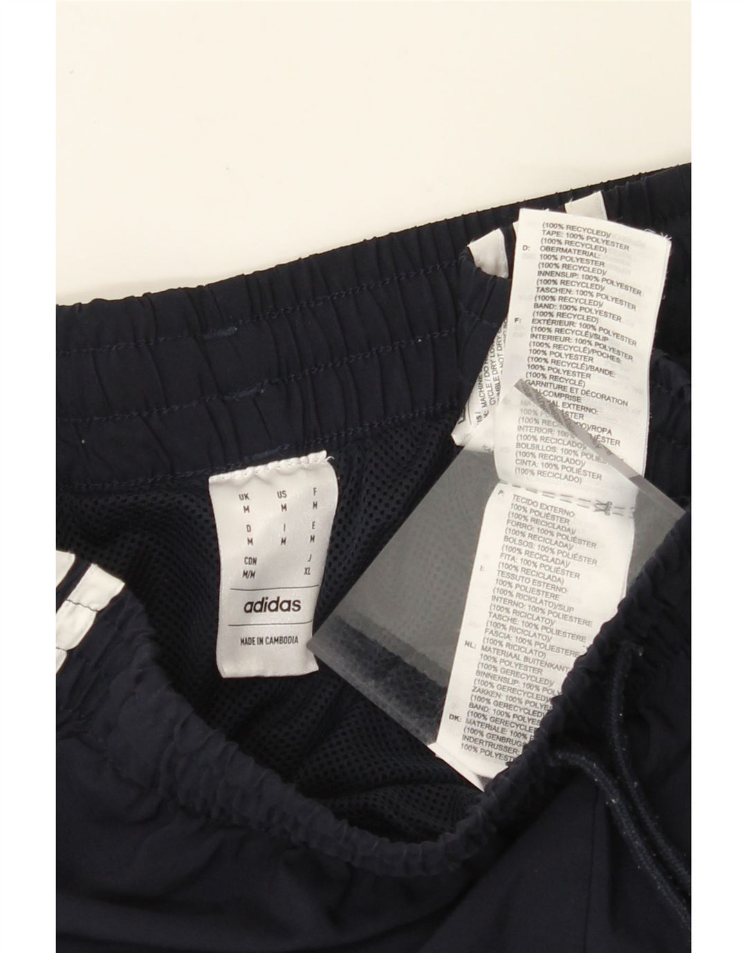 ADIDAS Mens Sport Shorts Medium  Navy Blue Polyester