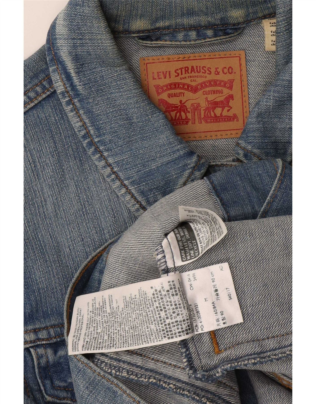 Levi's Womens Denim Jacket UK 12 Medium Blue Cotton