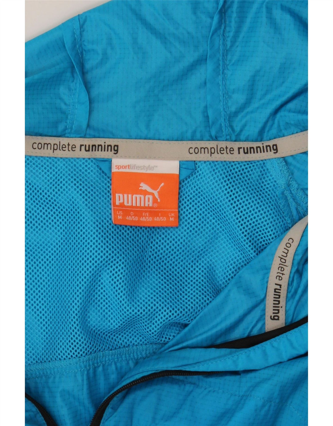 PUMA Mens Hooded Rain Jacket UK 38 Medium Blue