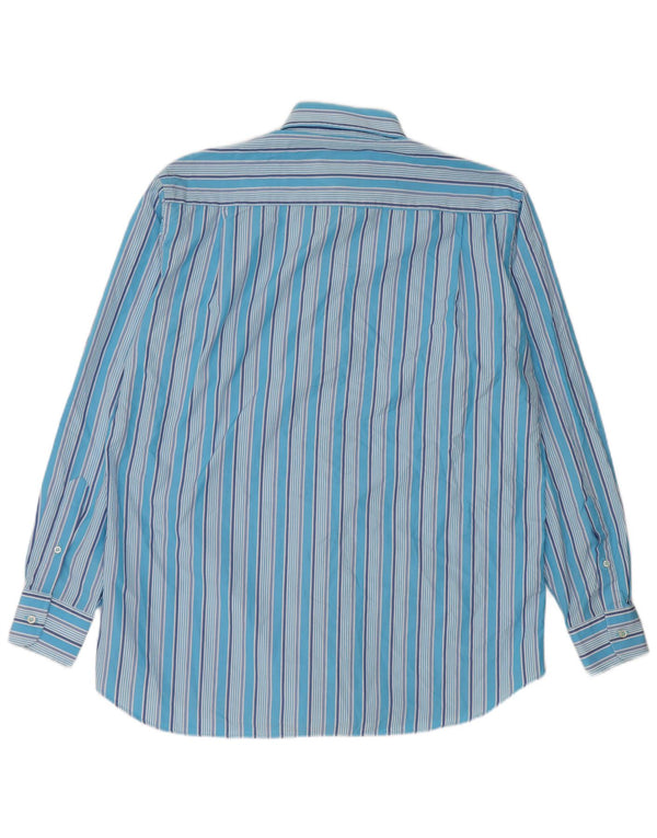 Paul & Shark Mens Shirt Size 40 Medium Blue Striped Cotton