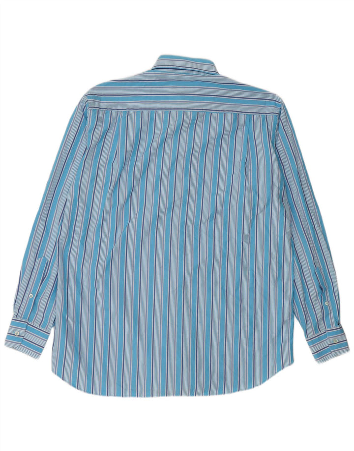 Paul & Shark Mens Shirt Size 40 Medium Blue Striped Cotton
