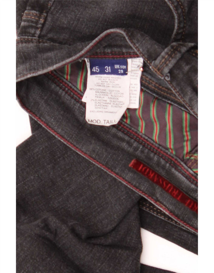 Trussardi Mens Straight Jeans W29 L32 Grey Cotton