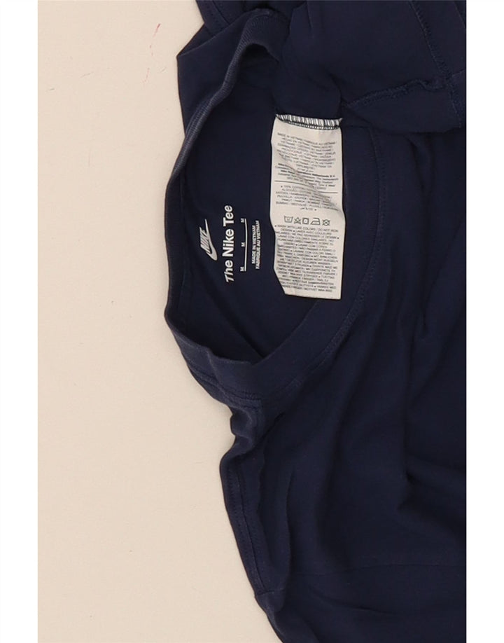 Nike Mens T-Shirt Top Medium Navy Blue Cotton