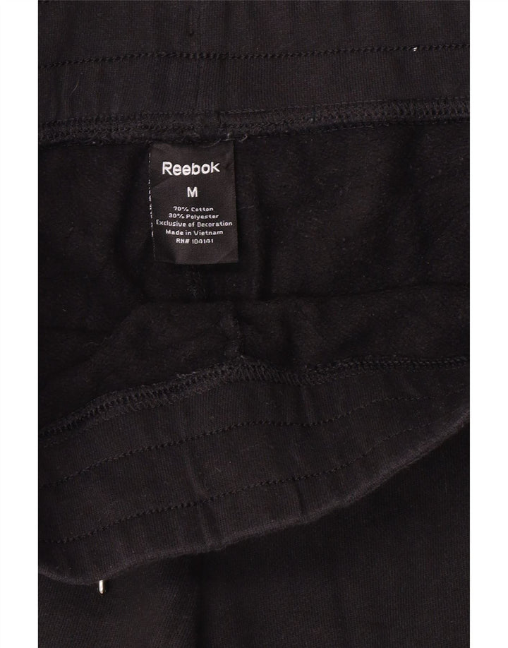 Reebok Womens Tracksuit Trousers UK 14 Medium Black Cotton