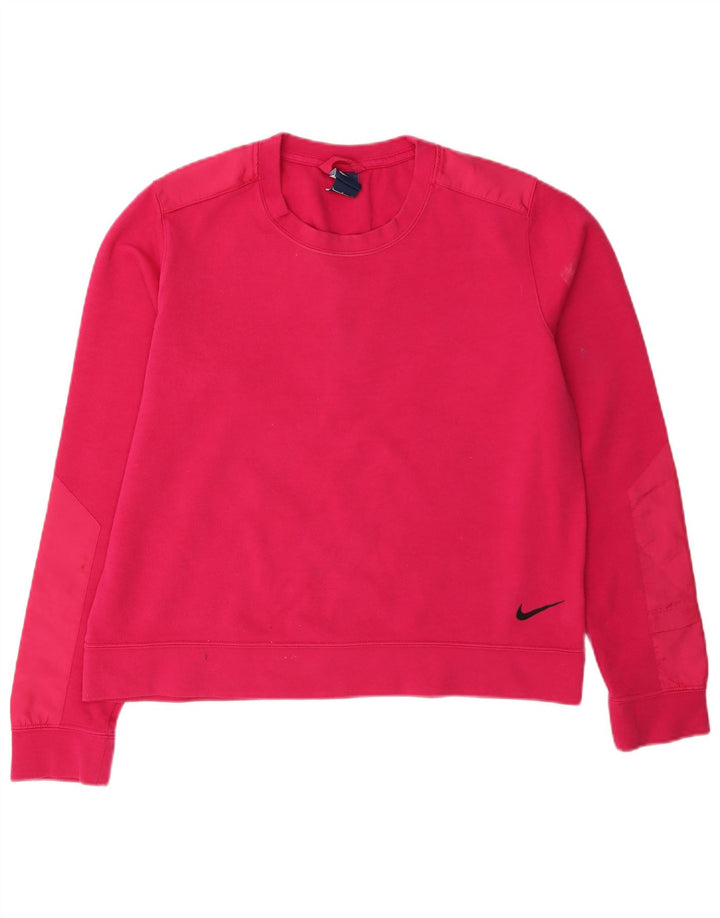 Nike Womens Sweatshirt Jumper UK 16 Large Pink