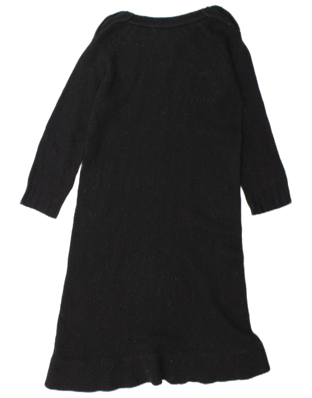 Zara Womens Jumper Dress UK 12 Medium Black Wool