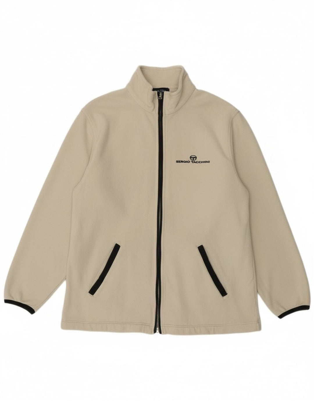 Sergio Tacchini Mens Tracksuit Top Jacket Small Off White