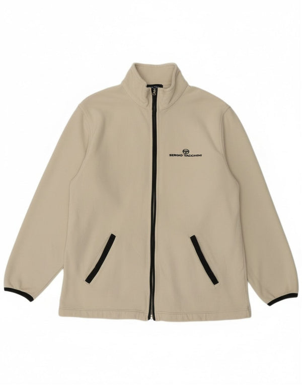 Sergio Tacchini Mens Tracksuit Top Jacket Small Off White