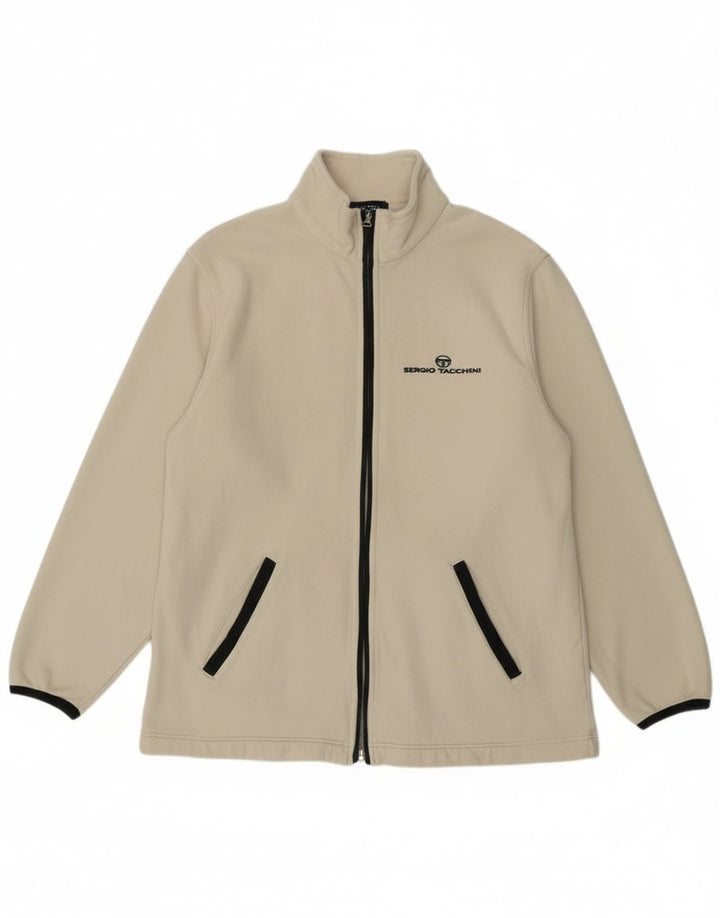 Sergio Tacchini Mens Tracksuit Top Jacket Small Off White