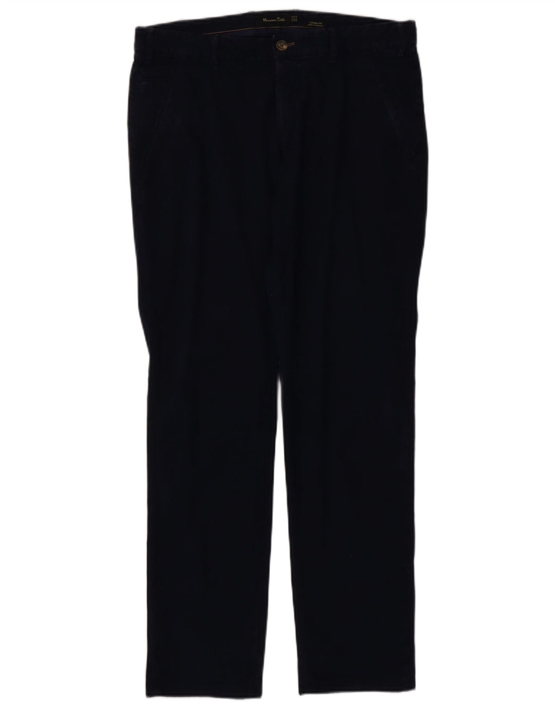 MASSIMO DUTTI Mens Casual Fit Chino Trousers EU 42 Large W32 L32 Navy Blue