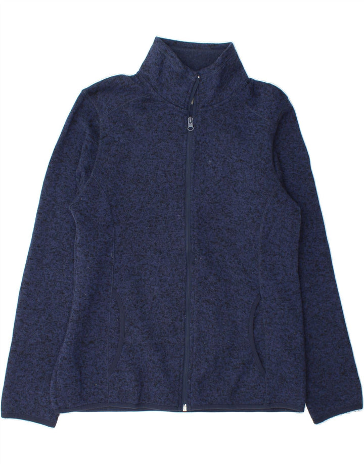 EDDIE BAUER Womens Tracksuit Top Jacket UK 10 Small Navy Blue Flecked Vintage Eddie Bauer and Second-Hand Eddie Bauer from Messina Hembry 