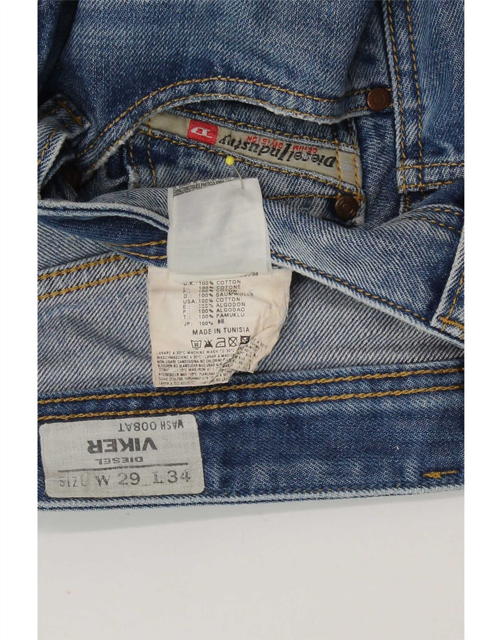 Diesel Mens Viker Denim Shorts W29 Medium Blue Cotton