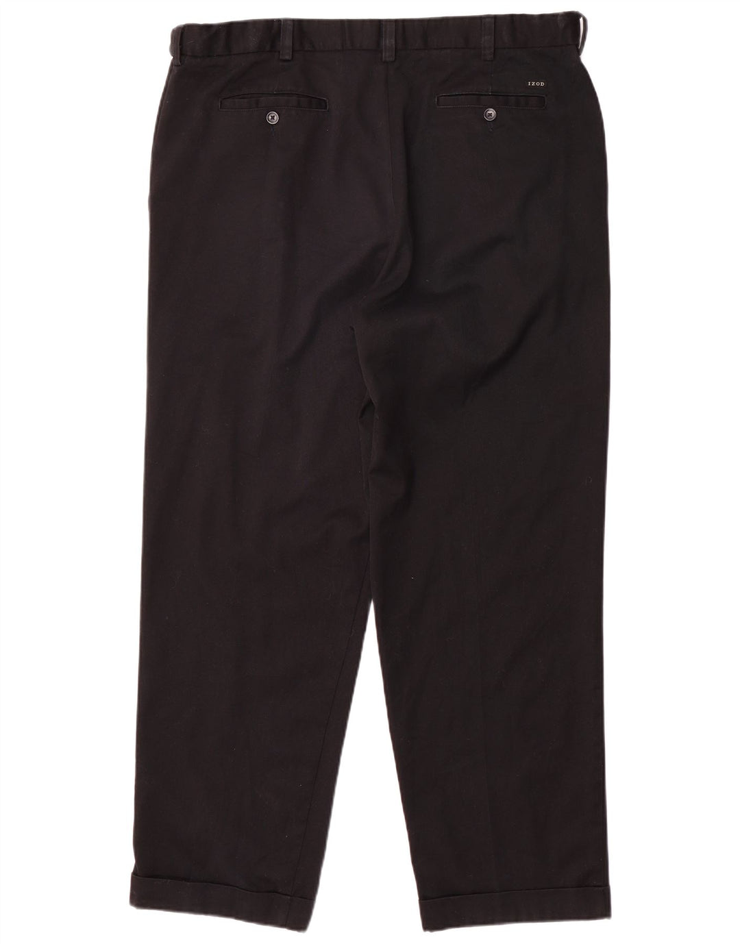 Izod Mens Pegged Chino Trousers W38 L31 Black Polyester