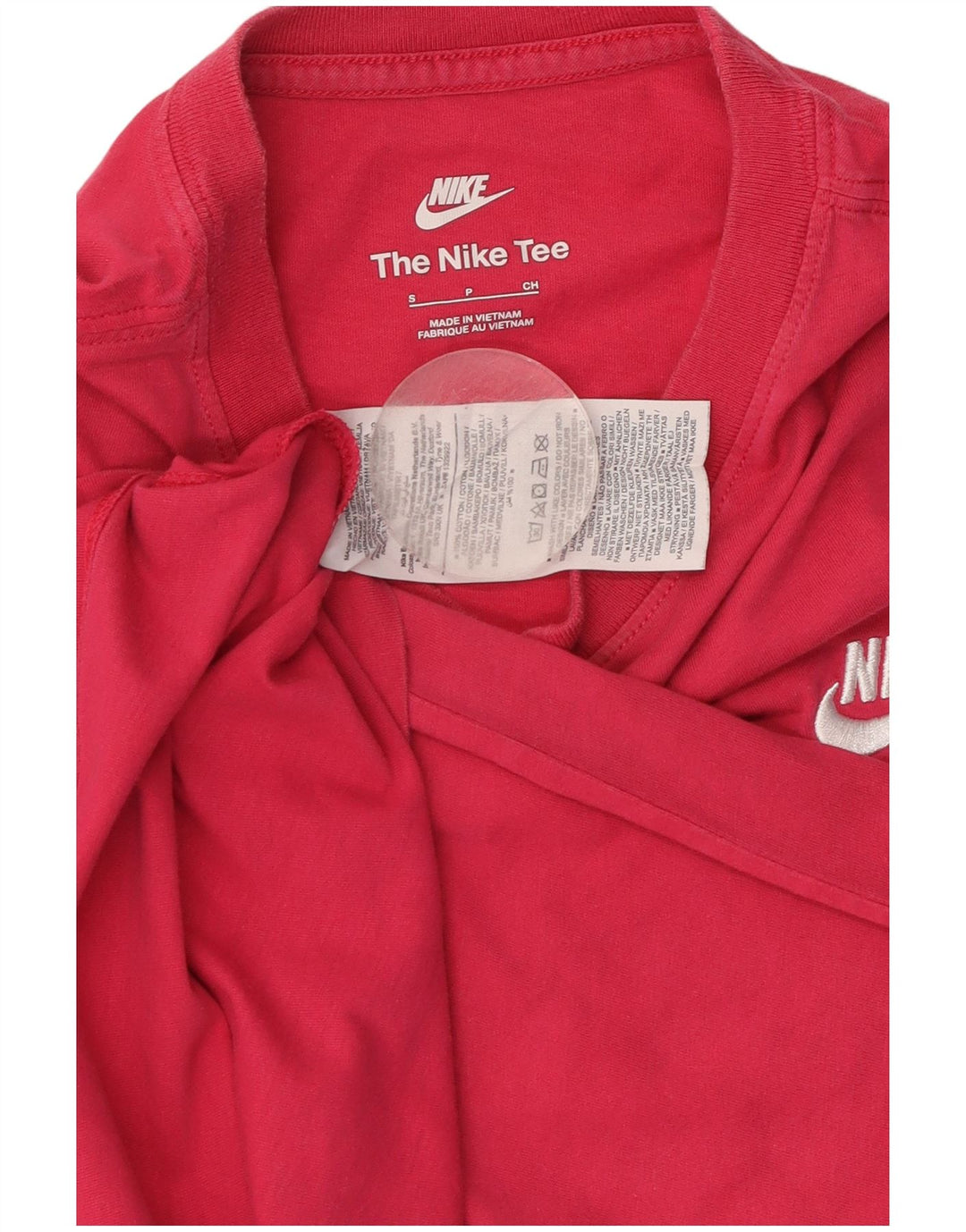 NIKE Mens T-Shirt Top Small Pink Cotton