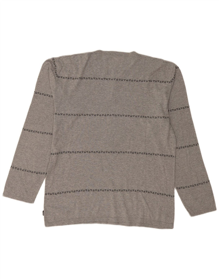 VANS Mens Top Long Sleeve XL Grey Geometric