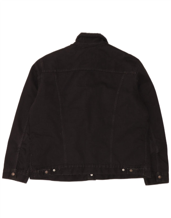 Levi's Mens Denim Jacket UK 42 XL Black Cotton