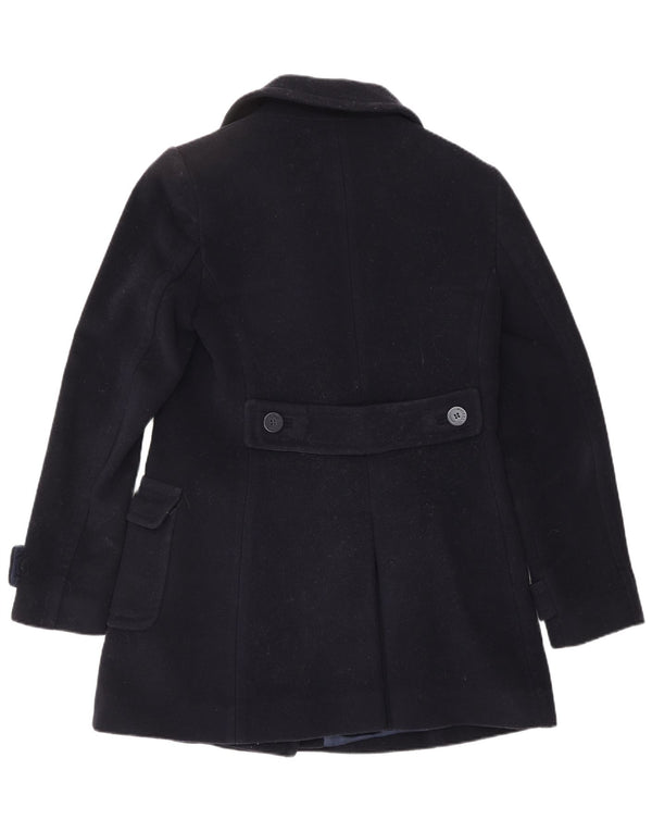 HOBBS Womens Pea Coat UK 10 Small Navy Blue Wool