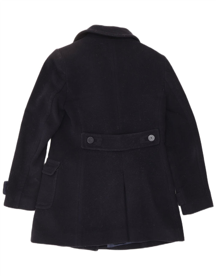 HOBBS Womens Pea Coat UK 10 Small Navy Blue Wool