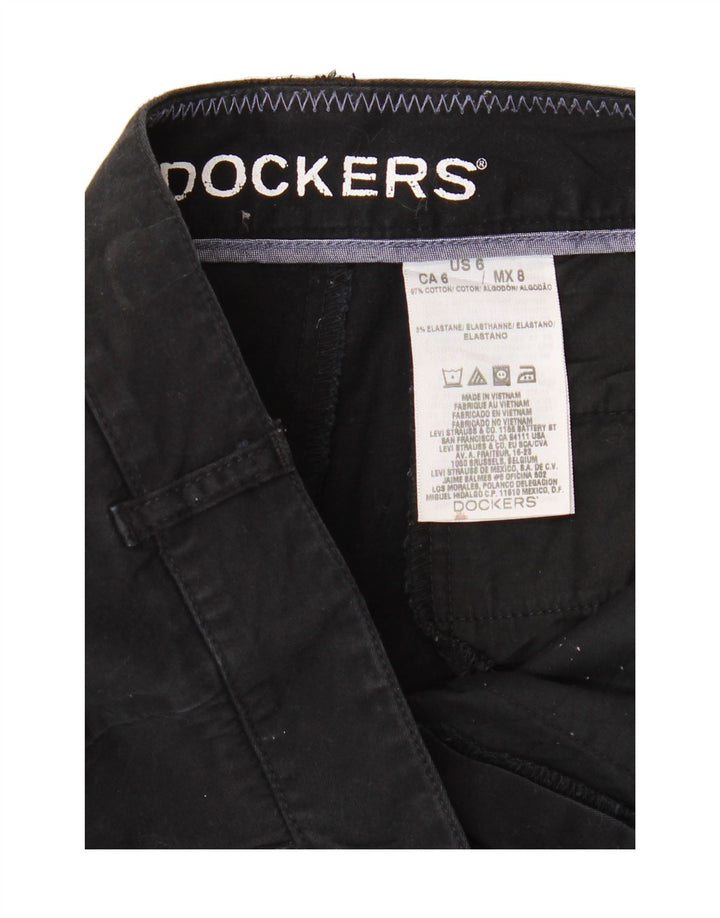 DOCKERS Womens Chino Shorts US 8 Medium W32 Black Cotton Vintage Dockers and Second-Hand Dockers from Messina Hembry 