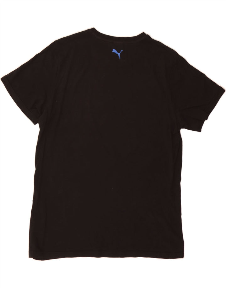 PUMA Mens Graphic T-Shirt Top XL Black Vintage Puma and Second-Hand Puma from Messina Hembry 