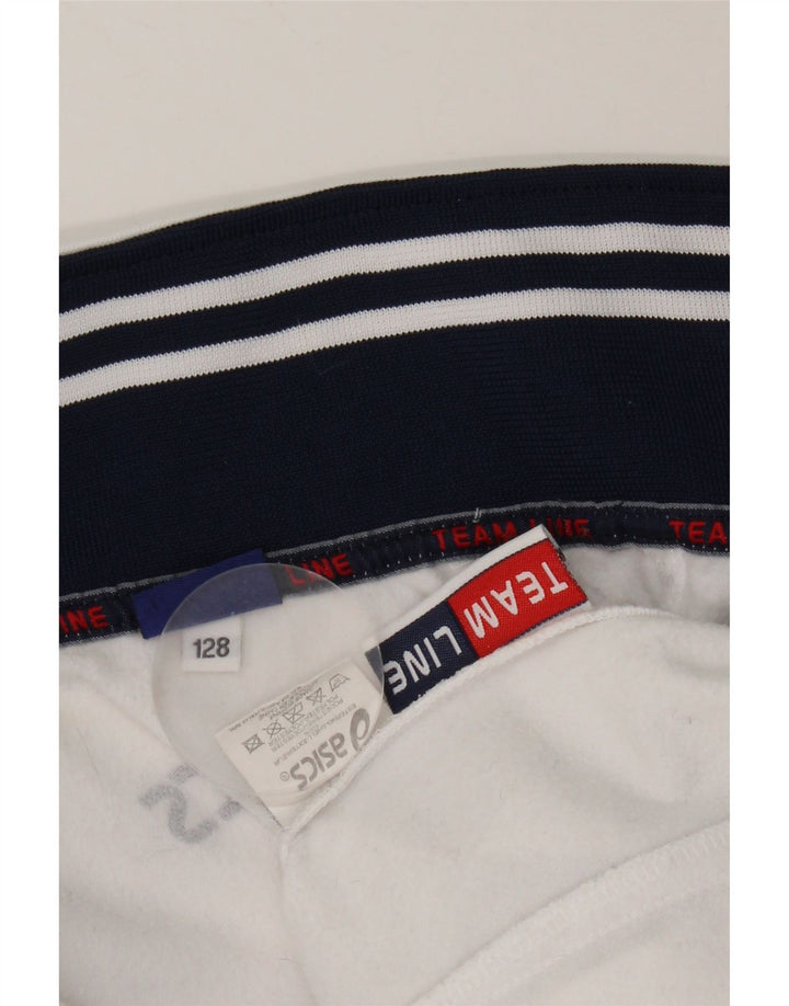 Asics Boys Graphic Tracksuit Top Jacket 7-8 Years White Colourblock