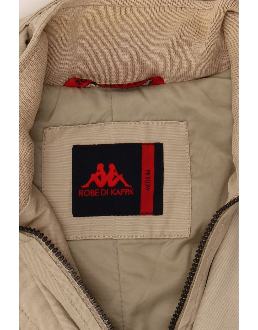 KAPPA Mens Windbreaker Jacket UK 38 Medium Beige Cotton Vintage Kappa and Second-Hand Kappa from Messina Hembry 