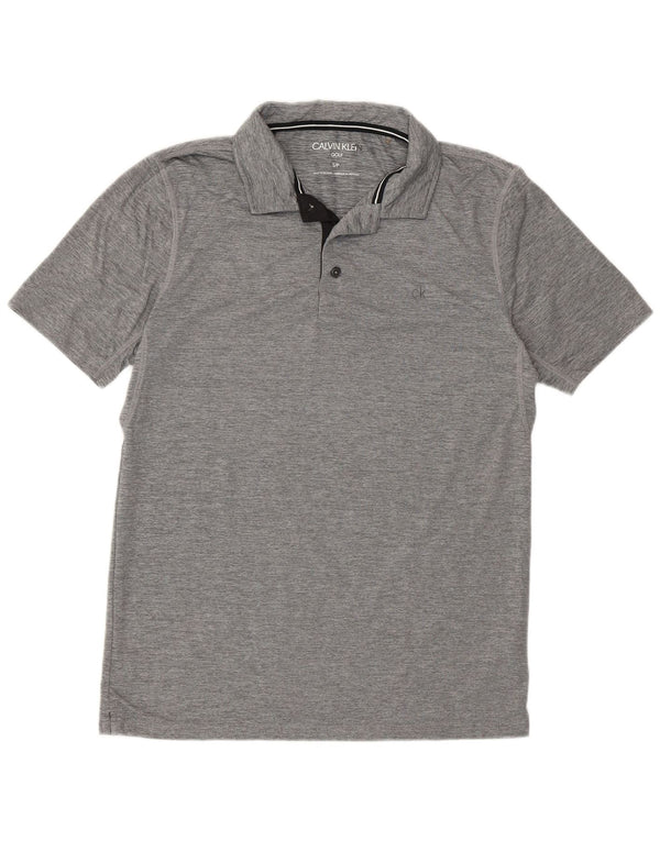 Calvin Klein Mens Golf Polo Shirt Small Grey Flecked Polyester