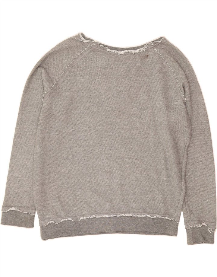 VANS Womens Oversized Graphic Sweatshirt Jumper UK 6 XS Grey Vintage Vans and Second-Hand Vans from Messina Hembry 