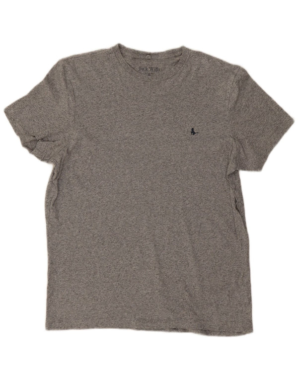 Jack Wills Mens Classic Fit T-Shirt Top Medium Grey Cotton