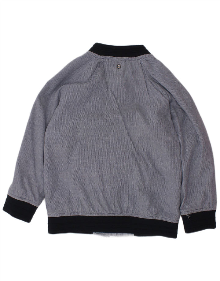 TED BAKER Boys Bomber Jacket 4-5 Years Navy Blue Colourblock Cotton